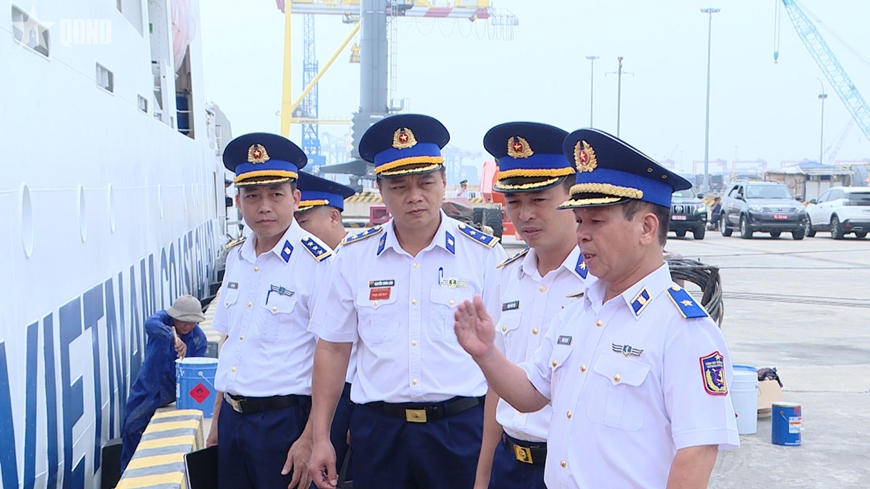 Bộ tư lệnh Vùng Cảnh sát biển 1 kiểm tra công tác chuẩn bị cho lực lượng tham gia diễu binh trên biển